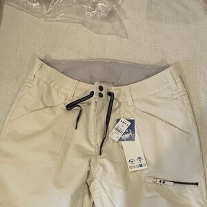 Roxy Cream Ski Pants with Black Details